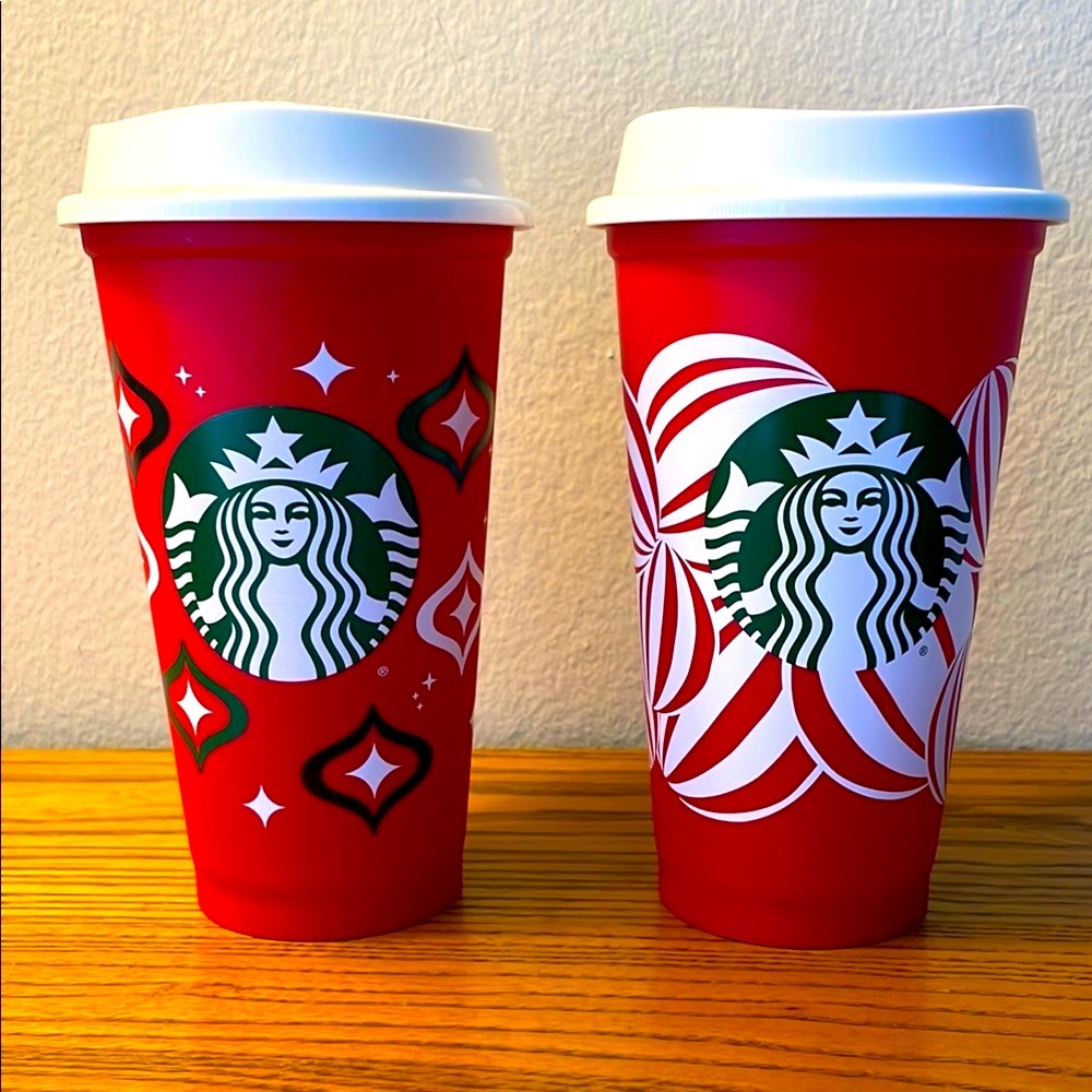 Starbucks Red and White Holiday Cups